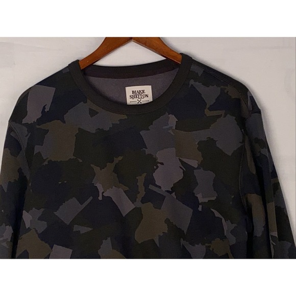 NWT Blake Shelton X Lands End Men Serious Sweatshirt Camo Size‎ L - Picture 3 of 5